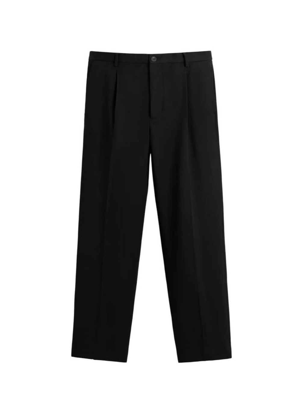 Zara Men's Black Pleated Dress Trousers Navy Blue Not Black